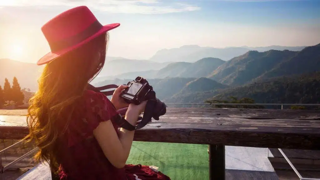 a girl with a camera