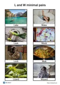 l and w minimal pairs