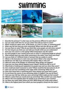 25 swimming conversation questions