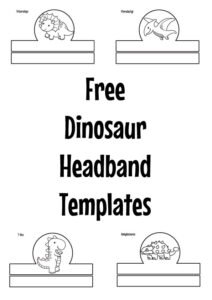 free dinosaur headband templates image