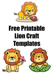 free printable lion craft template cover