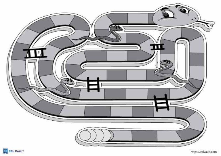 free snakes and ladders printable