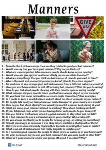 25 manners conversation questions