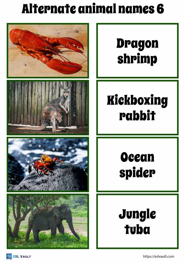 alternate animal names game 6