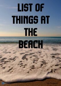 list of things at the beach image