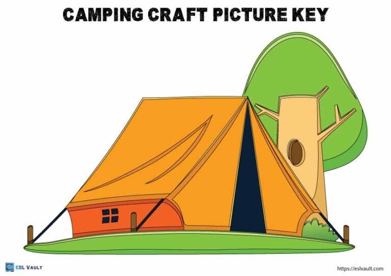paper craft camping printables for kids key