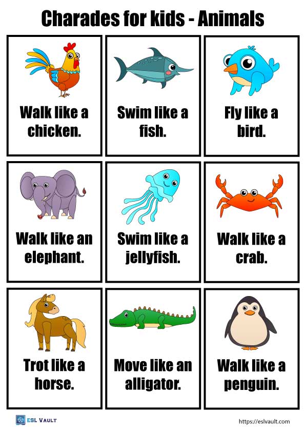 animal charades for kids