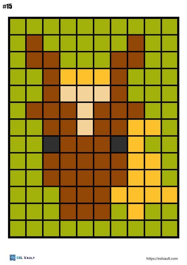pixel art color by numbers printable 15