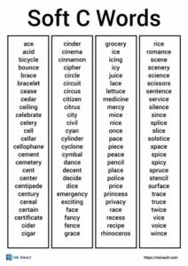 soft C words list