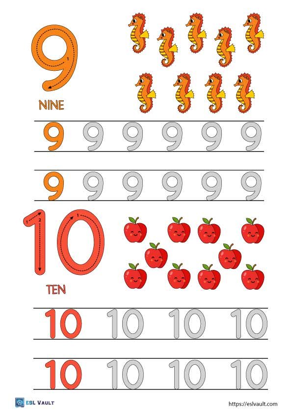 free printable number tracing worksheets pdf 5