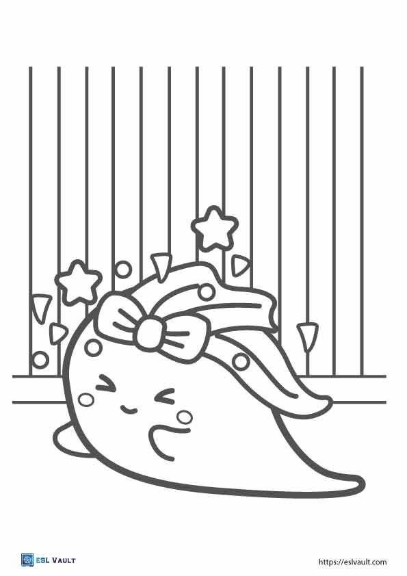 cute girl ghost coloring pages