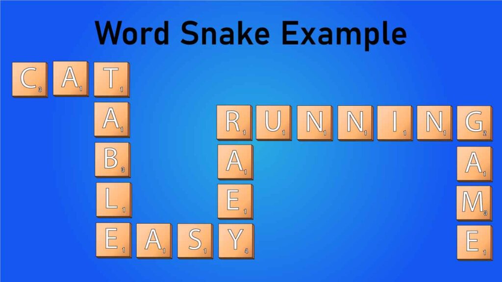 word snake game for printable letter tiles