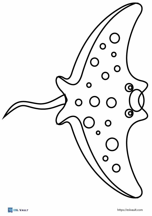 printable stingray outline