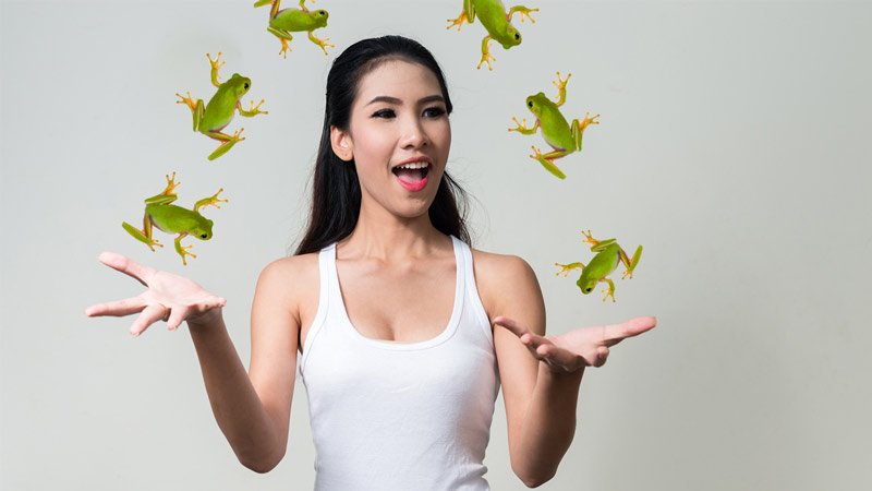 to juggle frogs