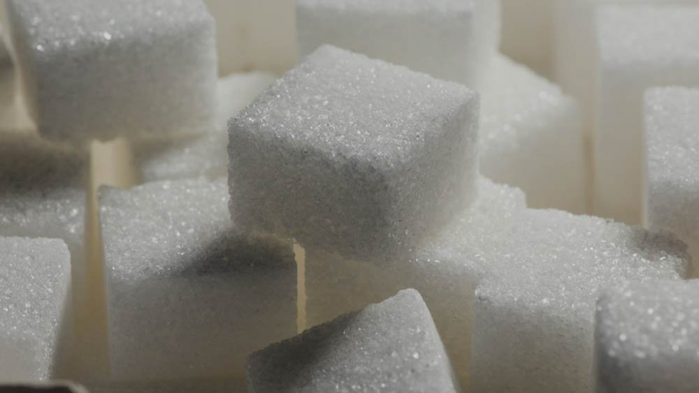 a pile of sugar cubes