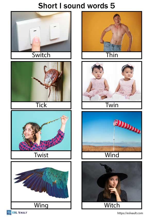 short i words with pictures 5