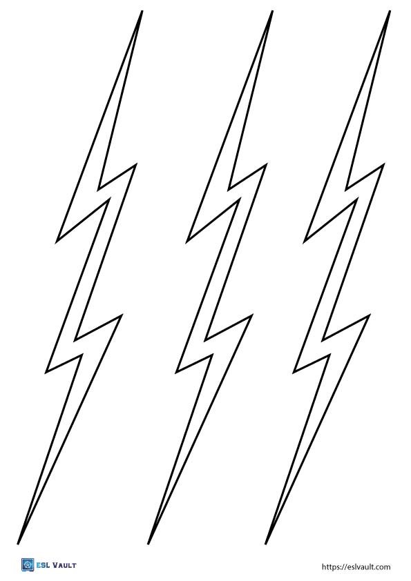 big lightning bolt templates pdf