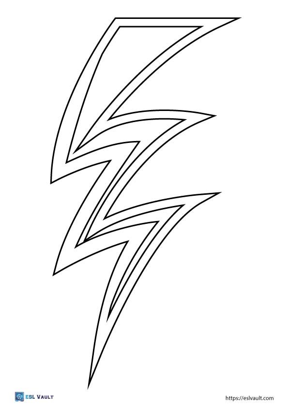 cartoon lightning bolt template printable