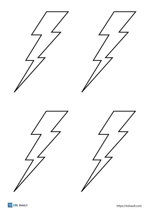 free printable lightning bolt template