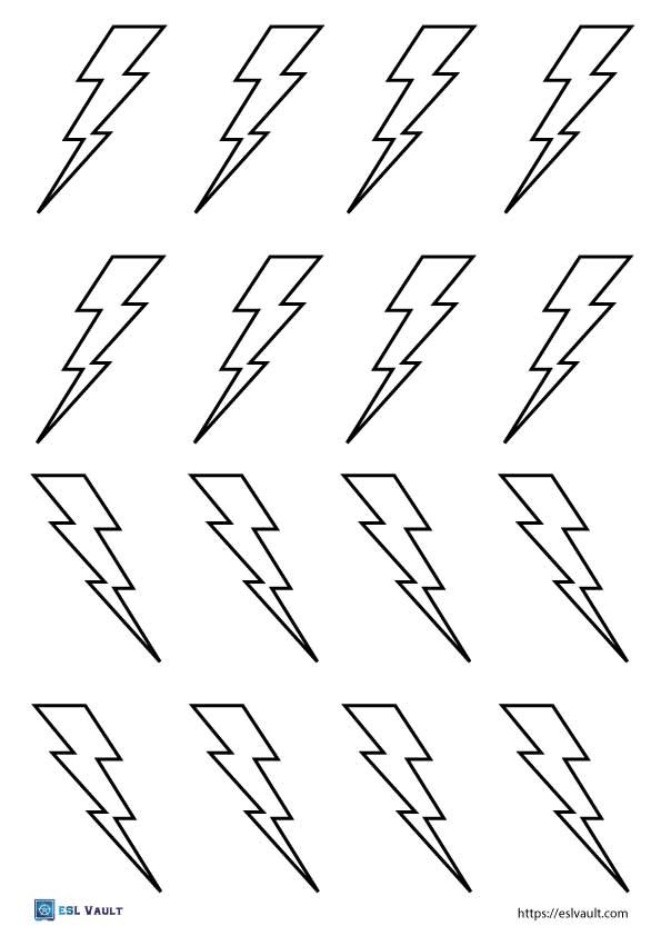light bolt template pdf