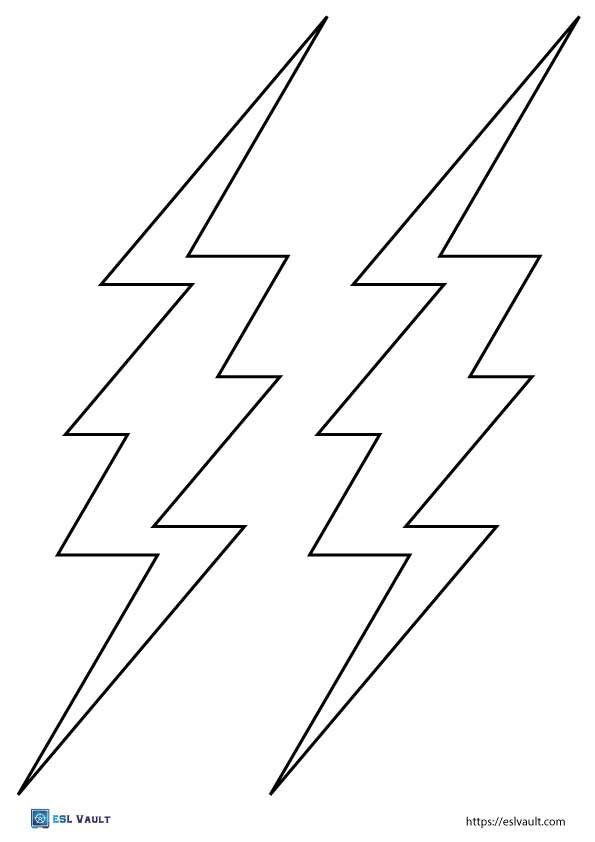 printable lightning bolt template free