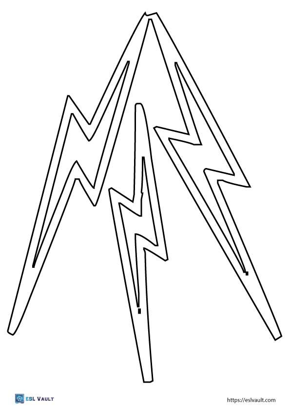 triple light bolt template printable