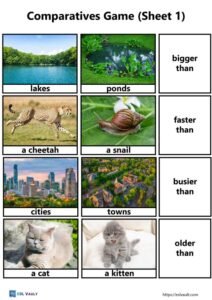 comparatives game