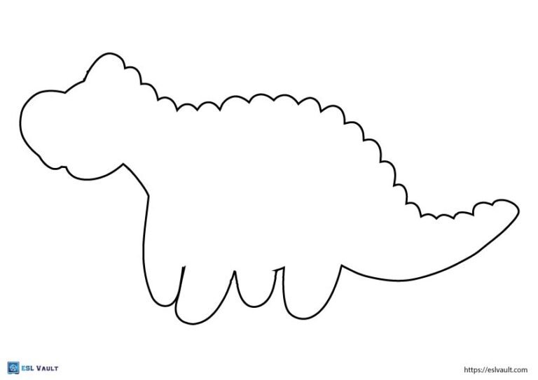 cute simple dinosaur outline