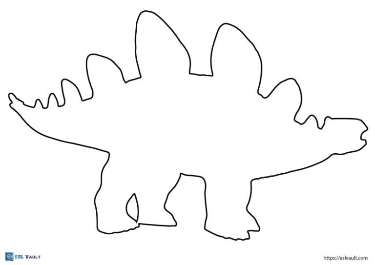 printable dinosaur template stegosaurus