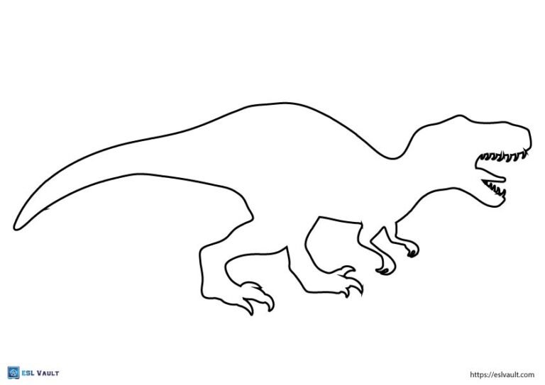 printable dinosaur template t rex 2