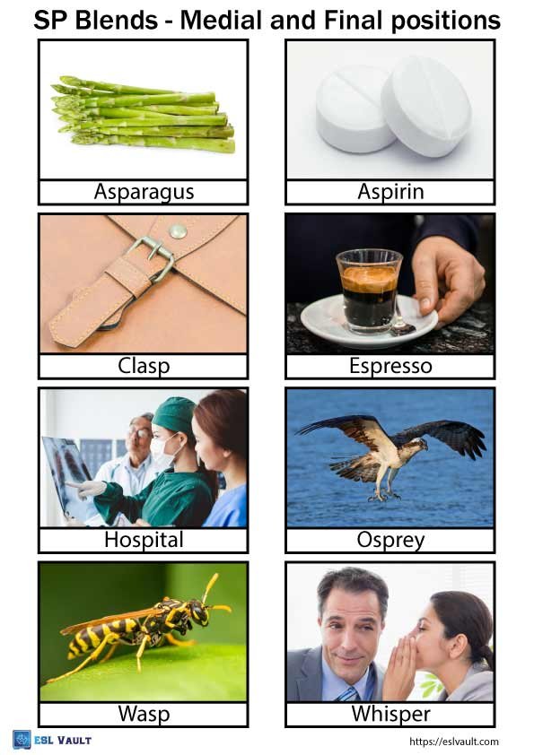 sp blends word medial and final