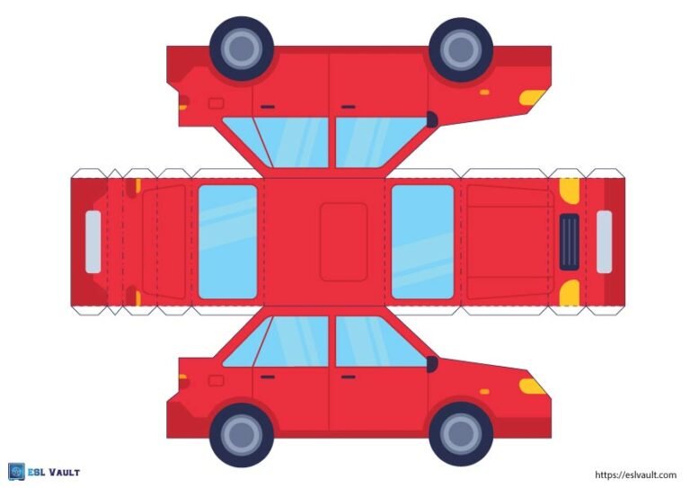 2D car template printable