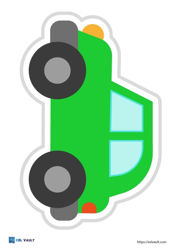 car craft for kids cut and paste 2 key