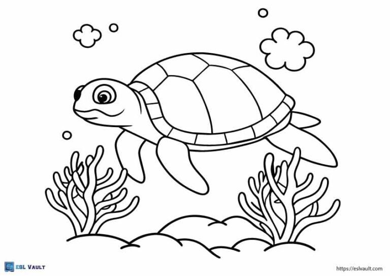 cute sea turtle coloring pages for kids