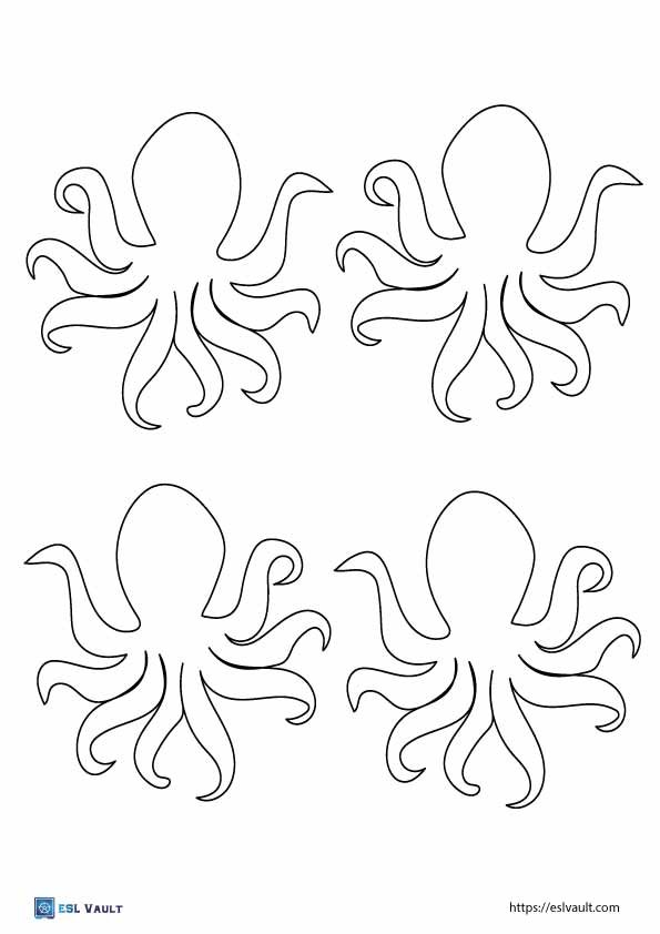 small octopus outlines